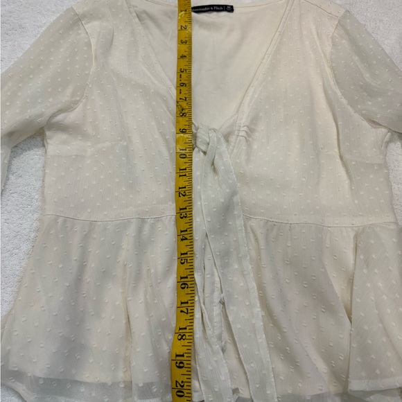 Abercrombie & Fitch White Peplum Blouse - Picture 7 of 9